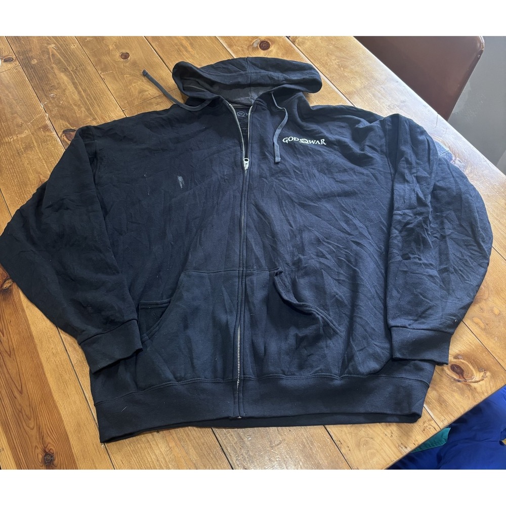 God of War Lootwear Exclusive Leviathan Axe Full Zip Hoodie Men's 2XL Black